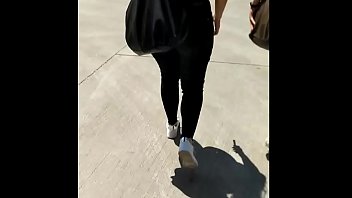 Young girl with big ass walking